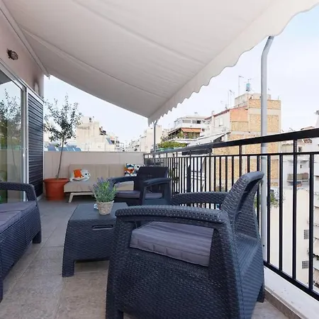 Big Terrace Near Metro And Center Athens